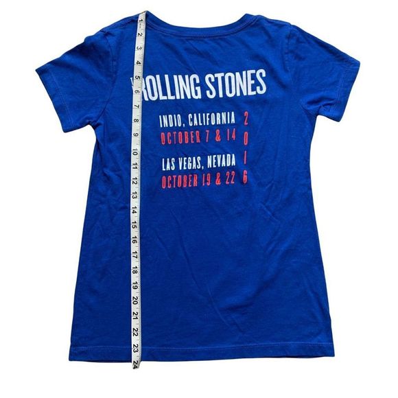 Rolling Stones 2016 Tour V-Neck Royal blue tour t-shirt size small band t-shirt - Picture 5 of 7